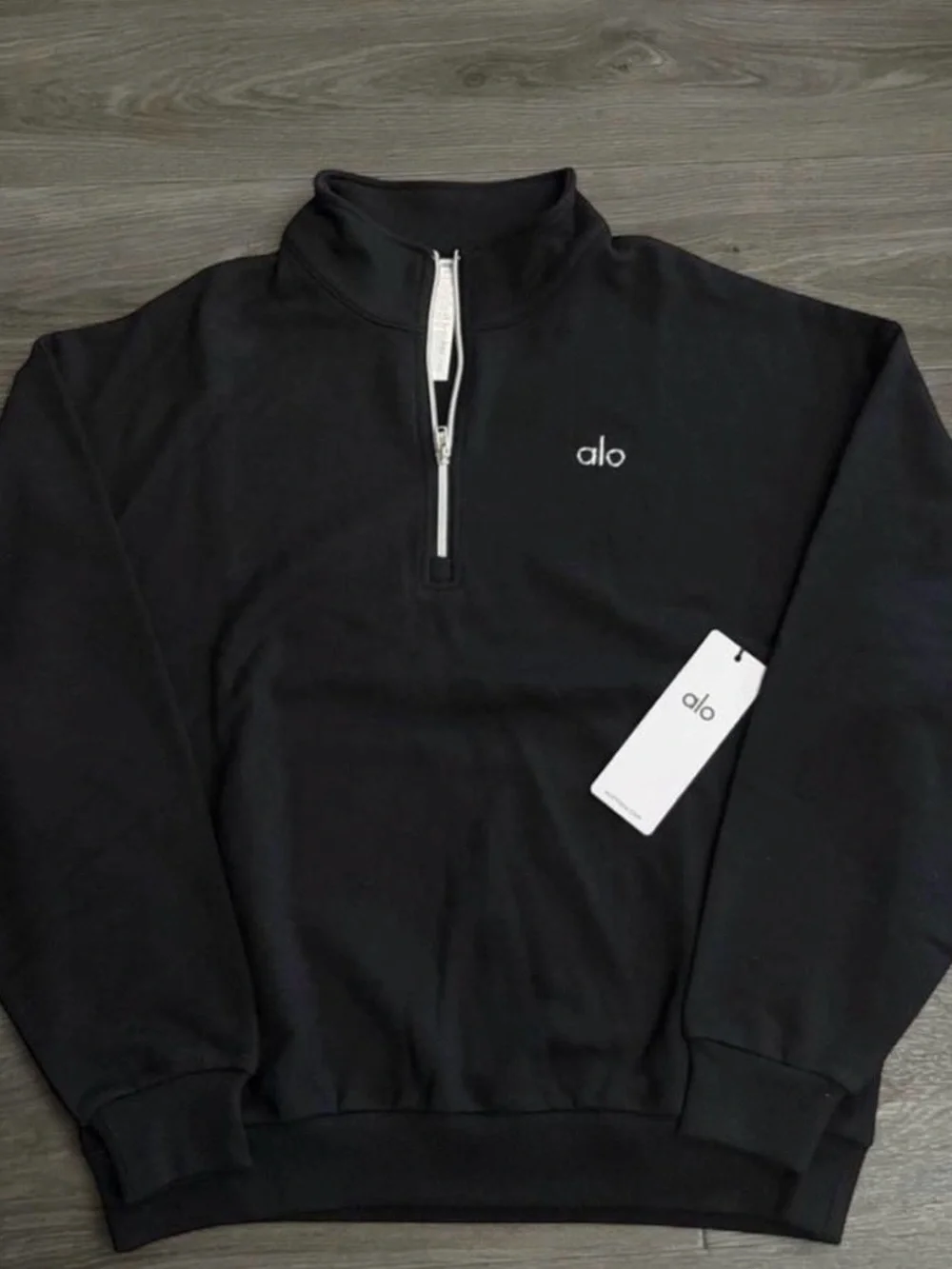 ALO Yoga Men’s Black Half-Zip Pullover Sweatshirt
